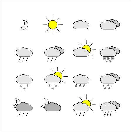 weather iconsのイラスト素材