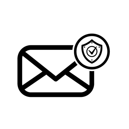 Internet icon, protect icon, cloud mail secureのイラスト素材