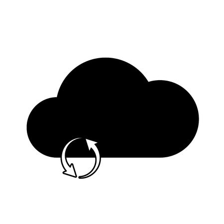 Cloud download, linear icon. One of a set of linear web iconsのイラスト素材