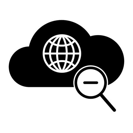 Search web icon Cloud Technology. Internet Technologyのイラスト素材