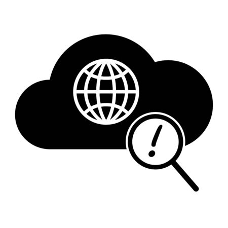 Search web icon Cloud Technology. Internet Technologyのイラスト素材