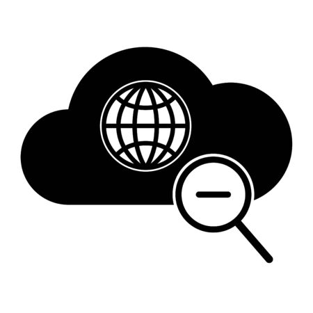 Search web icon Cloud Technology. Internet Technologyのイラスト素材