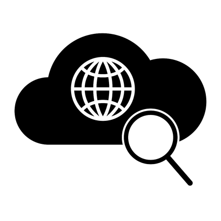 Search web icon Cloud Technology. Internet Technologyのイラスト素材