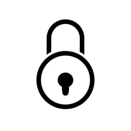 Lock Icon in trendy flat style isolated. Security symbol for your web site design, logo, app, UI. Vector illustration,のイラスト素材