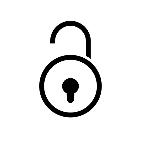 Lock Icon in trendy flat style isolated. Security symbol for your web site design, logo, app, UI. Vector illustration,のイラスト素材