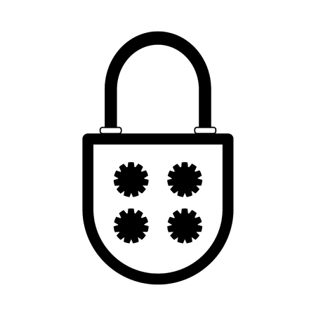 Lock Icon in trendy flat style isolated. Security symbol for your web site design, logo, app, UI. Vector illustration, EPS10.のイラスト素材