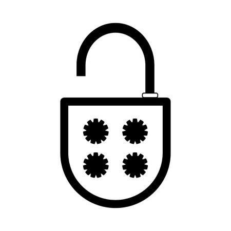 Lock Icon in trendy flat style isolated. Security symbol for your web site design, logo, app, UI. Vector illustration.のイラスト素材