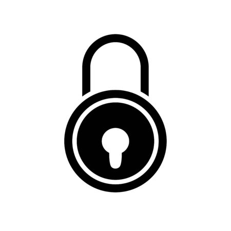 Lock Icon in trendy flat style isolated. Security symbol for your web site design, logo, app, UI. Vector illustration.のイラスト素材