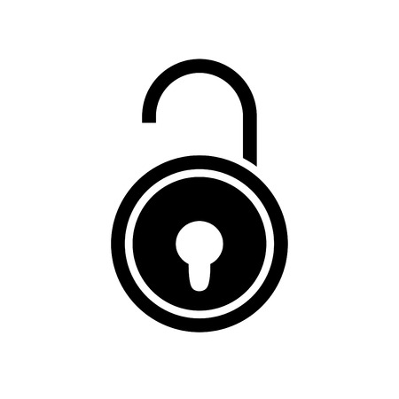 Lock Icon in trendy flat style isolated. Security symbol for your web site design, logo, app, UI. Vector illustration, EPS10.のイラスト素材