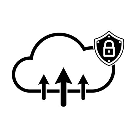 Cloud internet technology. IT cloudm Universal internet iconsのイラスト素材