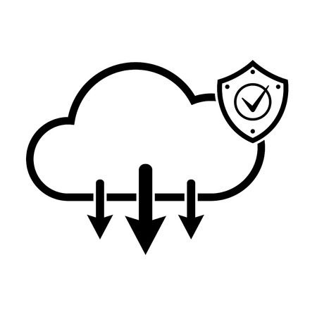 Cloud internet technology. IT cloud Universal internet iconsのイラスト素材