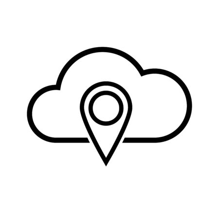 Cloud internet technology. IT cloudm Universal internet iconsのイラスト素材
