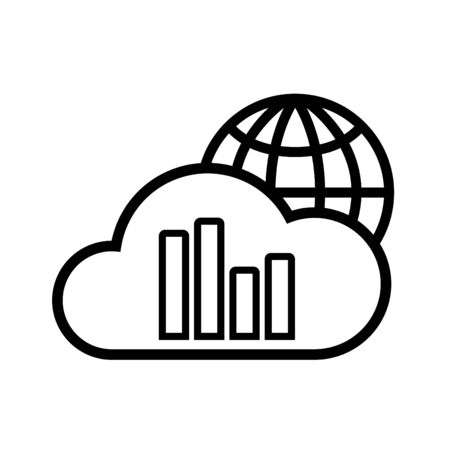 Cloud internet technology. IT cloudm Universal internet iconsのイラスト素材