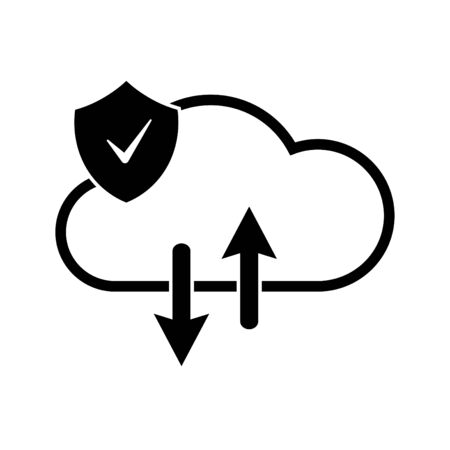 Cloud internet technology. IT cloudm Universal internet iconsのイラスト素材