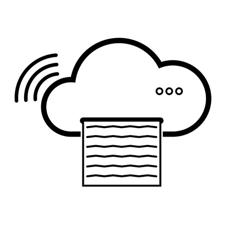 Cloud internet technology. IT cloudm Universal internet iconsのイラスト素材