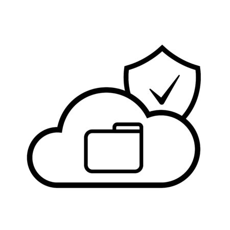 Cloud internet technology. IT cloudm Universal internet iconsのイラスト素材