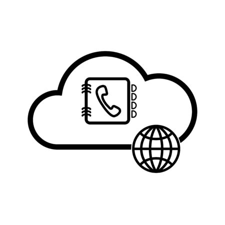 Cloud internet technology. IT cloudm Universal internet iconsのイラスト素材