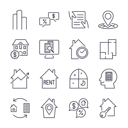 Real Estate Icons.のイラスト素材