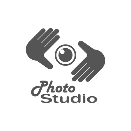 Photography Logo Design Template. Retro Vector Badge. Photo Studioのイラスト素材