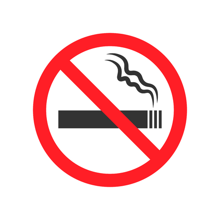 No smoking sign on white background Vector illustration.のイラスト素材