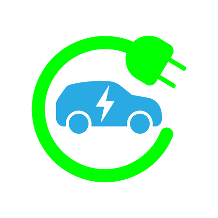 Sign template of car charging station. Vector illustration. Flat design. EPS 10のイラスト素材