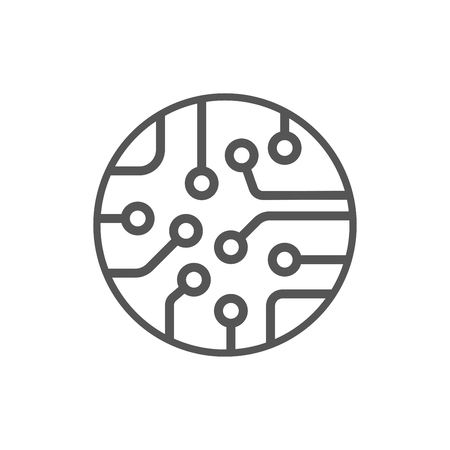 Cpu icon, vector cpu processor technology, electronic microchipのイラスト素材