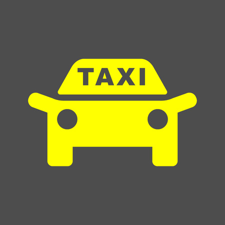 Taxi vector icon. Taxi Sign silhouette Illustration of a taxiのイラスト素材