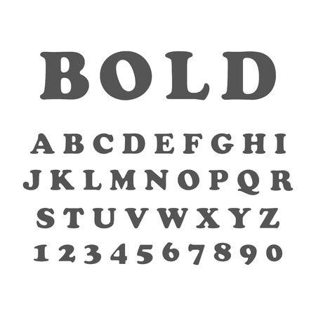 Vector of stylized bold font and alphabetのイラスト素材