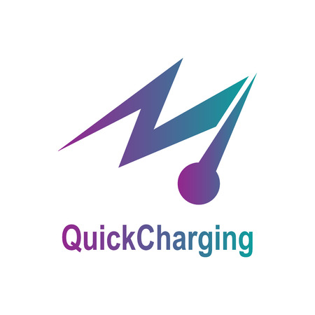 Fast Charging Logo Template with Thunder symbol. EPS 10のイラスト素材