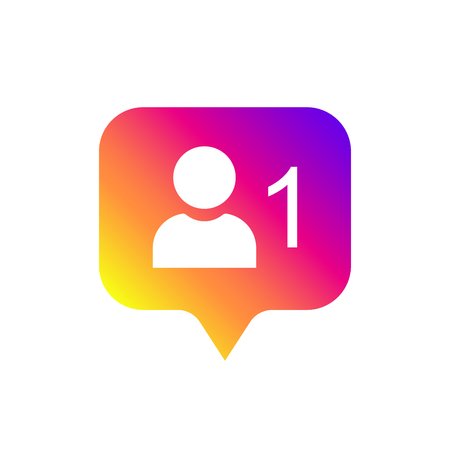 Follower flat icon. Flat simple design. Icon followers. Symbol, button, ui, web. Social media followers. Vector illustration. Isolate on white background. EPS 10のイラスト素材