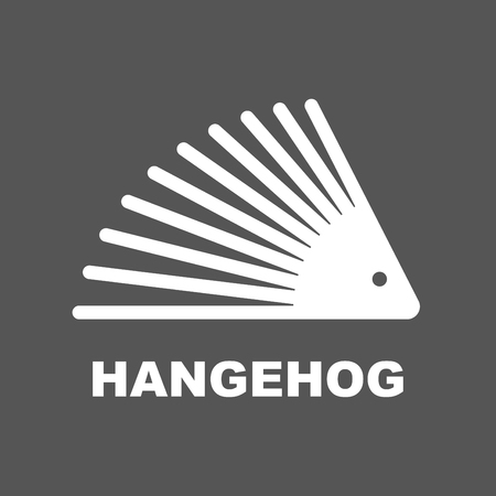 Hedgehog sign design on dark background. Illustration vector. EPS 10のイラスト素材