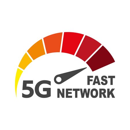 5G network wireless technology vector illustration. High-speed mobile Internet. Using modern digital devices. EPS 10のイラスト素材