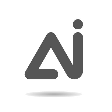 AI Logo Letter Vector Template Design Illustration. Ai, logo, letter, vector, concept, design, modern, icon, background, abstract, web, logotype, symbol.のイラスト素材