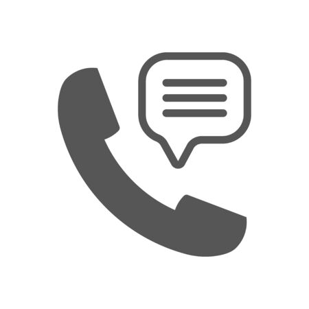 Phone Call vector icon. Style is flat symbol, dark gray color, white background.のイラスト素材