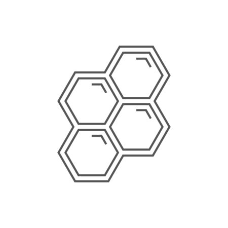 Honeycombs vector line icon on white background. Honeycombs icon symbol for mobile concept. And web apps design. EPS 10のイラスト素材