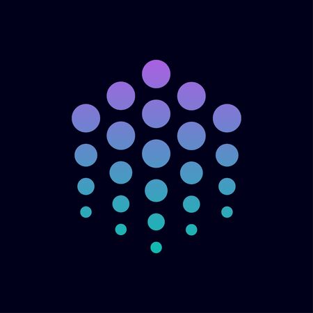 Digital signage technology logo icon tech vector element illustration. Black abstract sign. EPS 10.のイラスト素材