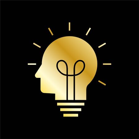 Human head creating a new idea. Creative Idea. vector.のイラスト素材