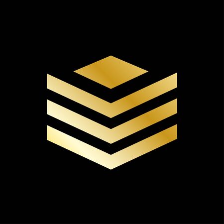 Business logo template, building, property development, and construction logo vector design with gold color. EPS 10のイラスト素材