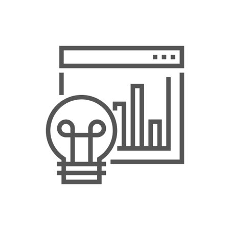 Analytics vector icon. Analytics concept stroke symbol design. Thin graphic elements vector illustration, outline pattern for your web site design, logo, UIのイラスト素材