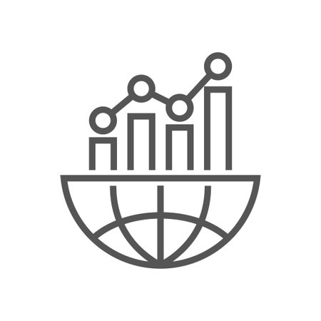 Benchmark measure icon. Dashboard rating vector illustration on isolated background. Progress service business concept. Editable Stroke. EPS 10.のイラスト素材
