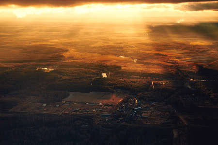 Landscape with beautiful sun.の写真素材