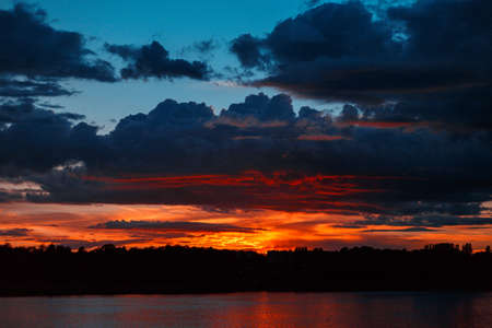 Sunset on the Riverの写真素材