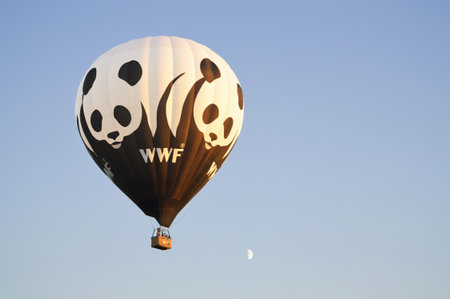 The WWF hot air balloon - World Wildlife Fundのeditorial素材