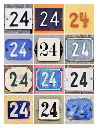 Collage of House Numbers Twenty-four