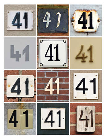 Collage of House Numbers Forty-one