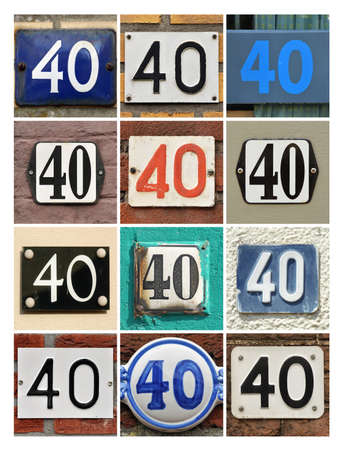 Collage of House Numbers Forty