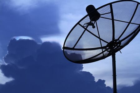 Satellite with a background of sky の写真素材