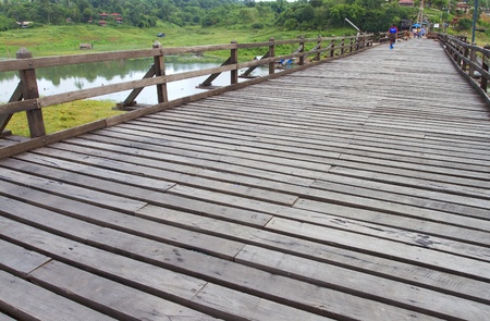 Wooden bridge in Thailand last long  の写真素材