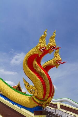 Thai dragon or king of Naga statueの写真素材