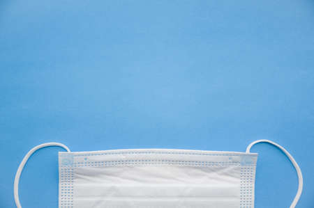 Medical mask isolated on background. Close-up of virus   protective face mask. Workwear prevents...